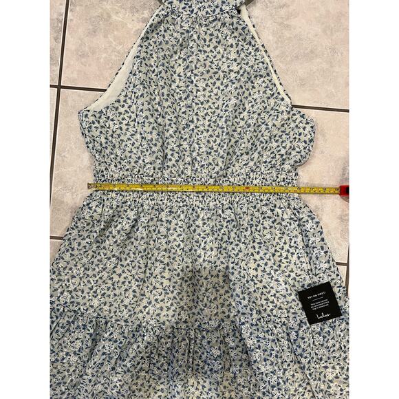 001 Lulus Sweet Like Me NWT Mint Floral Sleeveless Mock Neck Mini Size XL Dress - Picture 8 of 9